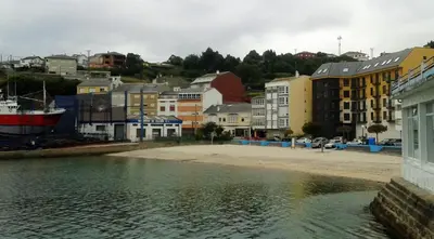 a view of a city with a body of water at Apt. p/4 en la Playa de Viveiro in Viveiro