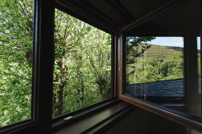 a window in a room with a view at CASA TRISQUEL in Hospital
