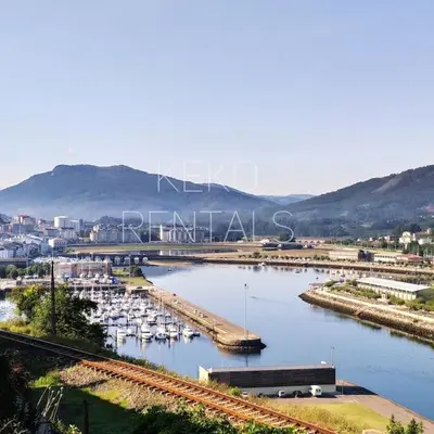 a view of a marina with boats in the water at A Ledicia de Ana in Viveiro