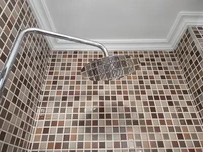 a shower with a shower head in a bathroom at 2A. Dos dormitorios y balcones en el casco viejo. in Ourense