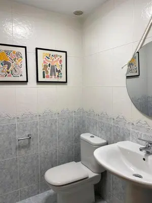 a bathroom with a toilet and a sink at Andainas B in Milladoiro