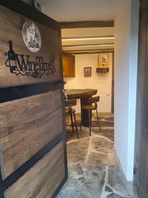 a door leading into a dining room with a table at CASA ARABIA in Monforte de Lemos