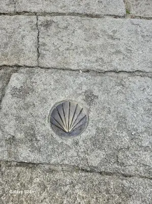 a metal drain on a stone wall at Casa Lina VUT OR 000784 in Allariz