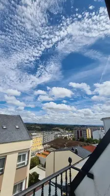 a view from the balcony of a building at Montirón Lucus Confort in Lugo