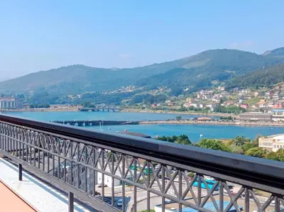a view of a river from a bridge at Penthouse Panorámico in Viveiro