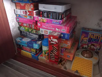 a stack of different types of cereal and books at Lazzaretto vivienda uso turístico in Lugo