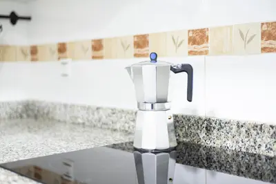 a blender sitting on a counter in a kitchen at Apartamento Las Candelas, Ares in Ares