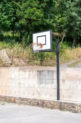 a basketball hoop on the side of a wall at Casa de turismo rural Sardom3 in Bembibre