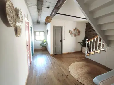 an empty hallway with a staircase in a house at La Escondida VuT-LE-952 in Caboalles de Abajo