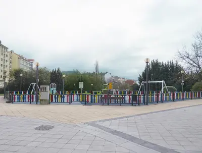 a playground in a park with at El Rincón de la estación in Ourense