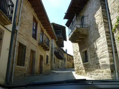 a view of an alley in an old building at La Casa de Trefacio in Trefacio