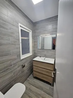 a bathroom with a sink and a toilet at CASA DAVID-con cuadras para caballos in Arzúa