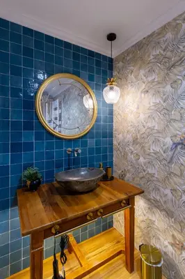 a bathroom with a sink and a mirror at A Casa da Carminha, Ribeira Sacra in Pereiro de Aguiar