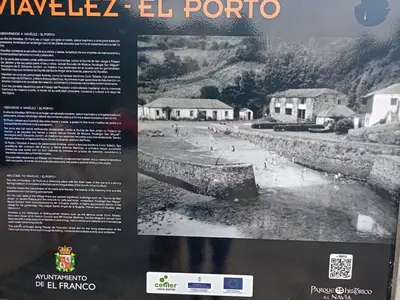 a magazine page with a picture of a village at Casa Fernanda Viavélez in El Franco