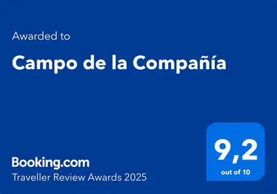 a blue sign with the words campo de la compapa at Campo de la Compañía in Monforte de Lemos