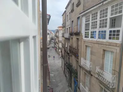 a view of a city street from a building at Lepanto3 - Apartamento amplio y luminoso para disfrutar de Ourense in Ourense