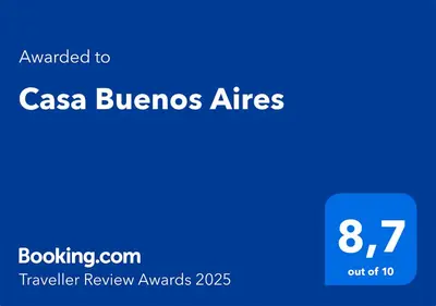 a blue rectangle with the words casa buenos aires at Casa Buenos Aires in Ribadeo