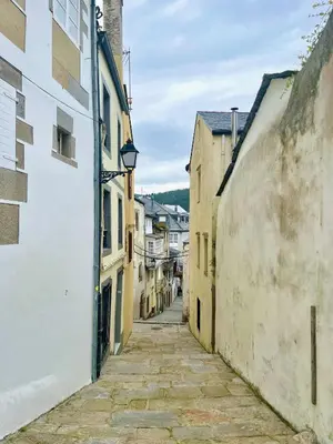 an alley in an old town with buildings at The Cliffs - MarCastelos in Viveiro