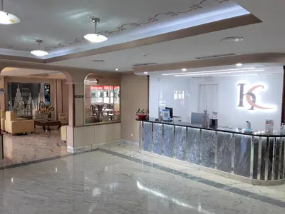 a lobby with a bar in a store at Hotel Castro in Santiago de Compostela