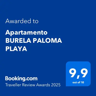 a blue sign with the words explained to apartmentura buena paloma at Apartamento BURELA PALOMA PLAYA in Burela de Cabo