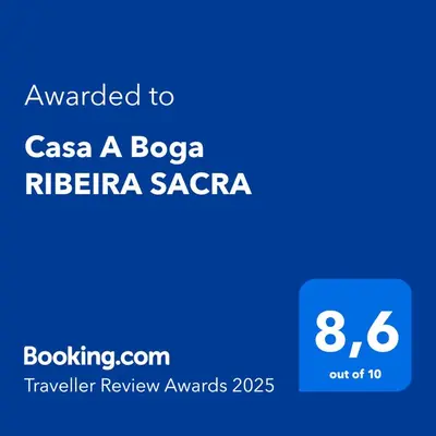 a screenshot of a cell phone with the text upgraded to casa a bolog at Casa A Boga RIBEIRA SACRA in Abeleda