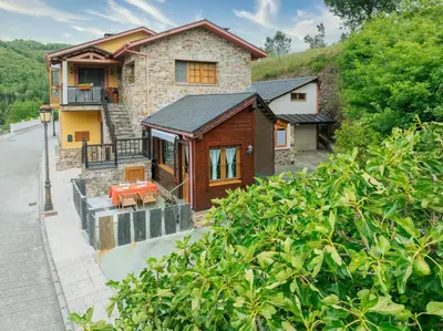an aerial view of a house at Apartamentos Rurales TIN TURISMO in Santa Eulalia de Oscos