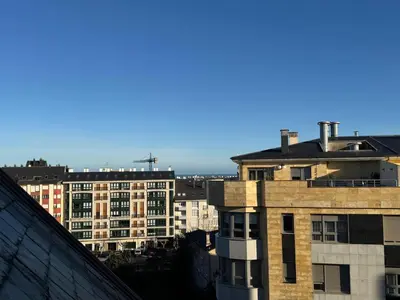 a view of a city with tall buildings at Duplex Olas de Ribadeo in Ribadeo