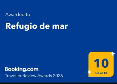 a yellow sign with the number on it at Refugio de mar in Barreiros