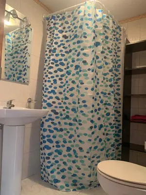 a bathroom with a shower with a toilet and a sink at Ático Milladoiro in Milladoiro
