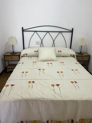 a room with a wall with birds on the wall at Apartamento Amanecer in Baltar