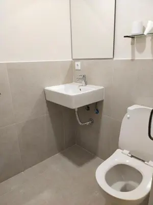 a bathroom with a sink and a toilet at Fonteculler in Fonte Culler