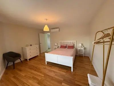 a bathroom with a sink and a shower at Casa Pilar segundo in Sigüeiro
