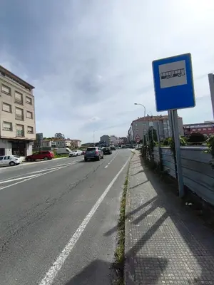 a street sign on the side of a road at Cesuresrooms1 in Puentecesures