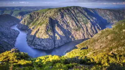 a view of a river in a canyon at YourHouse Fontevella II in Ourense