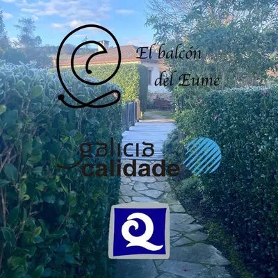 a sign for a garden delle erica gallande at El Balcón del Eume, Cantina Río Covés in Puentedeume