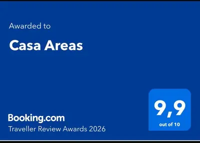 a blue screen with the text upgraded to casa areas at Casa Areas in Boimorto