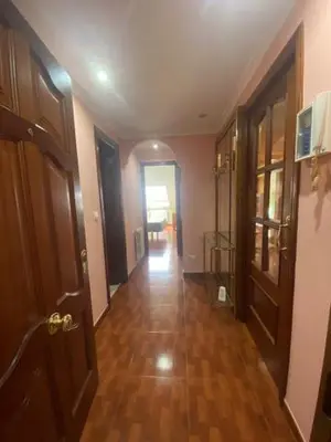 a hallway of a home with a wooden floor at Monte Faro in Lalín