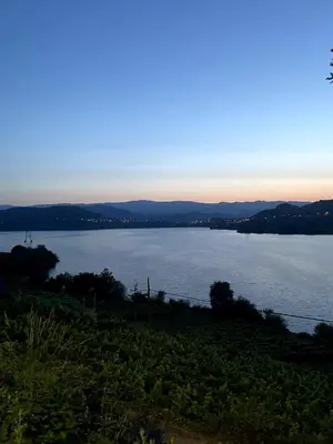 a view of a large body of water at Maison familiale avec vue in Puente-Castrelo