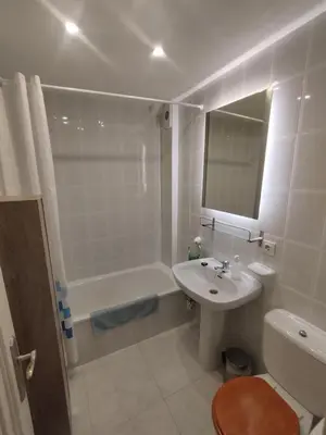 a bathroom with a sink and a toilet and a tub at Montirón 113 - Fontiñas in Lugo