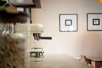 a sewing machine sitting on top of a table at Casa dos olivos in Ourense