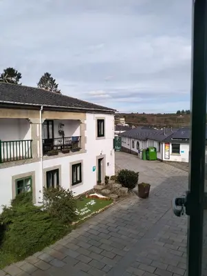 a view from the window of a building at Dulce Mañana in Portomarin