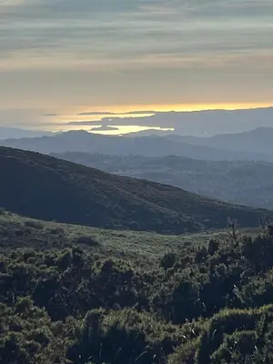 a view of a valley at sunset at O Campo DaFolla in Caroy