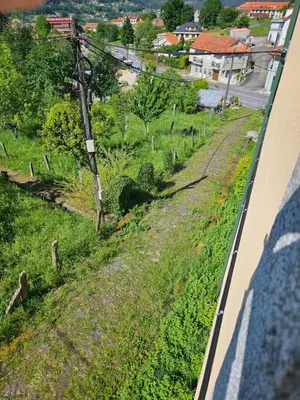 a view of a road from a window of a house at El pisito de iker in Mondariz