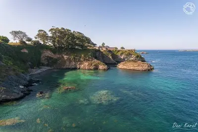 an aerial view of a body of water at Apartamento Rosalía de Castro Ribadeo in Ribadeo