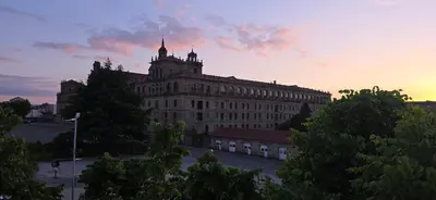 a large building with a tower on top of it at Amma Ribeira Sacra in Monforte de Lemos