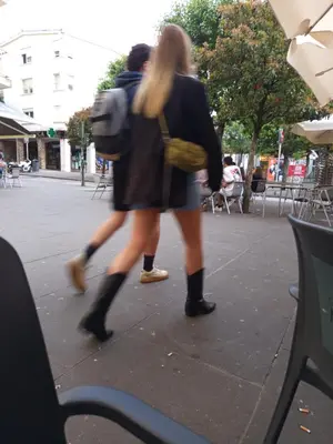 two women walking down the street at Habitación de lujo in Santiago de Compostela