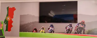 a group of people riding motorcycles on a race track at Hotel Luso Leixoes-Exclusivo para Empresas in Bergondo