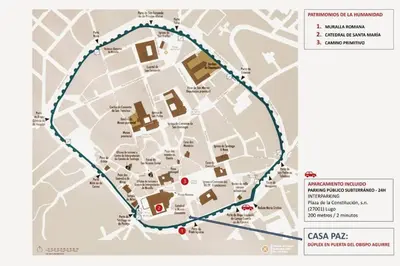 a map of the city of caesarmopolis at Casa Paz Lugo in Lugo