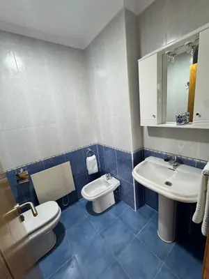 a bathroom with a toilet and a sink at Apartamento Montemar in San Cosme de Barreiros