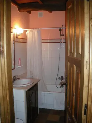 a bathroom with a sink and a bath tub at Casa Torres in Cruces